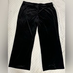 RUBY RD BLACK VELOUR PANTS XL